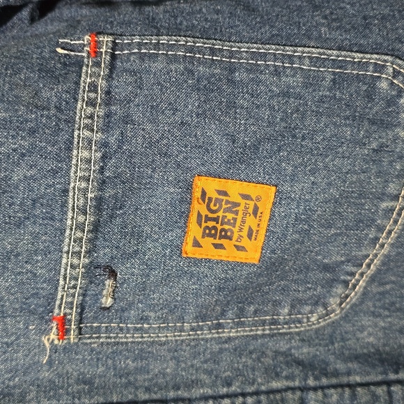 Vintage Wrangler Big Ben Chore Coat Blanket Lined Denim Size Small - Picture 2 of 10